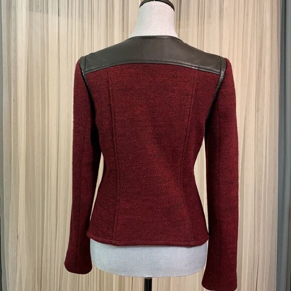 PLENTY by TRACY REESE Assymetricsl double zip pull Moto inspired jacket - Picture 4 of 10